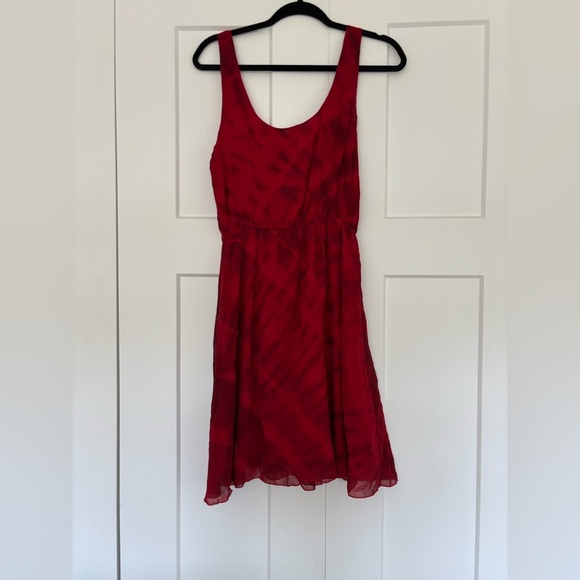 Alice + Olivia 'Cabella' Tie Dye Tank Dress Size Small Red - Picture 4 of 4